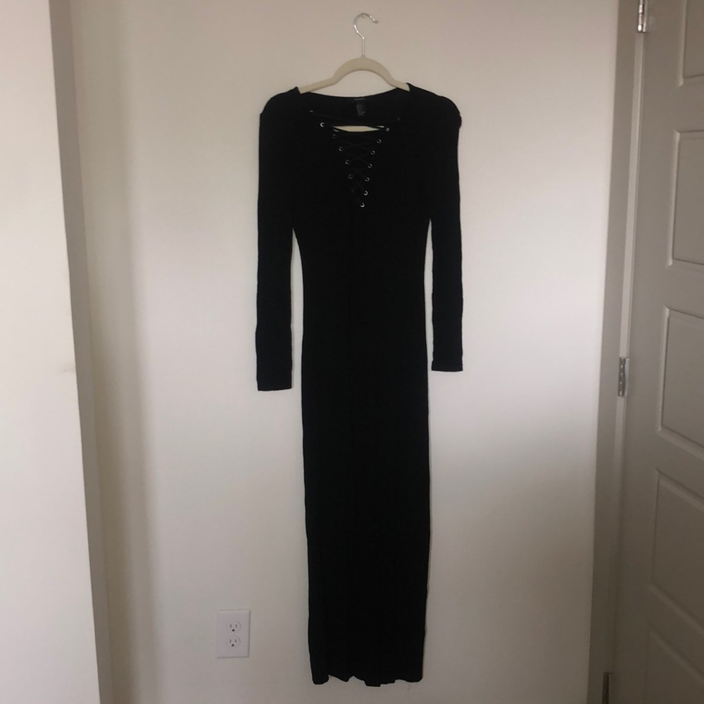 Black dress long